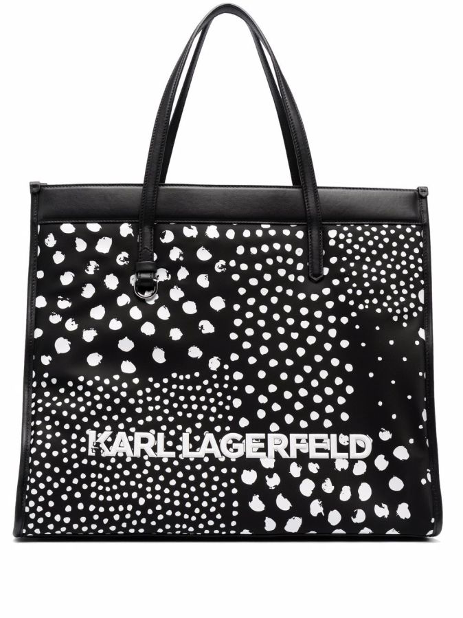 Karl Lagarfeld - Bolsa Shopper de Senhora Preto/Branco - Rolling Luggage |  Malas & Acessórios